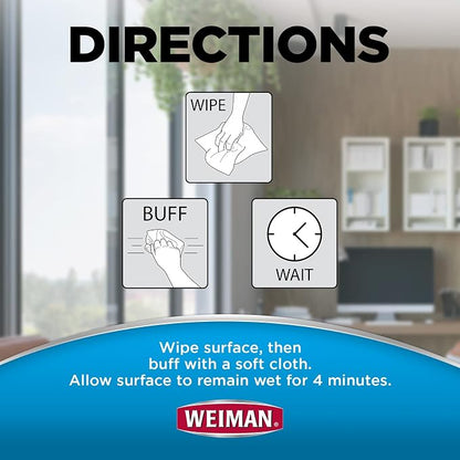 Weiman Electronic Disinfecting Wipes- 2 Pack - Safely Clean Your Laptop, Computer, TV, Screen Equipment-Electronic Cleaner Wipes-15 Count