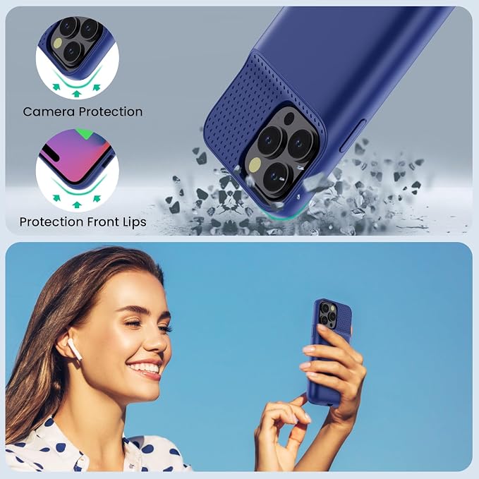 Battery Case for iPhone 14Plus/14Pro Max/13Pro Max,Powerful 8600mAh Portable Protective Charging Case,Rechargeable Extended Battery Charger Case for iPhone 13Pro Max/14Plus/14Pro Max(6.7 Inch),Blue