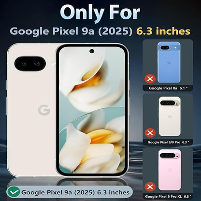 Battery Case for Google Pixel 9A, Upgraded 10000mAh Rechargeable Portable Charging Case with Wireless Charging Compatible for Google Pixel 9A (6.3 inch) Extended Battery Pack Charger Cover (Black)