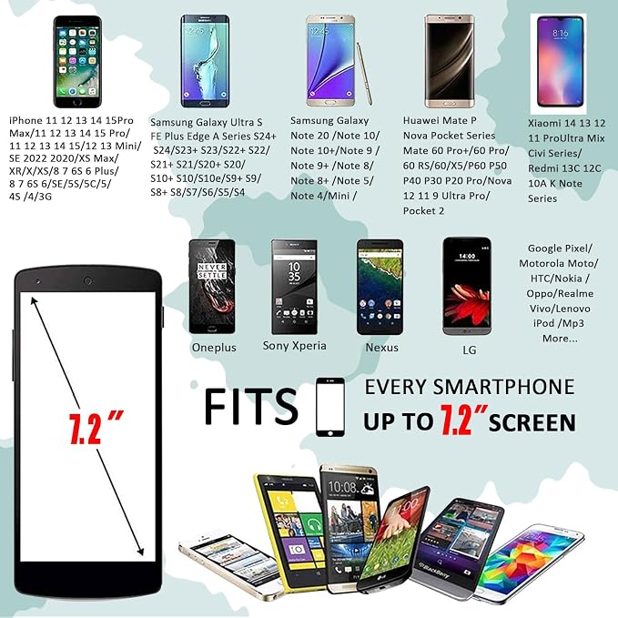 Phone Holder for Running Armband Cell Phone Holder iPhone 17 16 15 14 13 12 11 Pro Max Xs 16e Xr X Plus Galaxy Ultra Note Carrier Bag,Gym Workout Exercise Sports Arm Bands Sleeve Pouch Black
