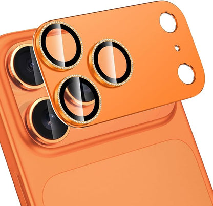 for iPhone 17 Pro Camera Lens Protector, [Military Grade Shatterproof] [Strong Adsorption] [Case Friendly] Full Coverage Metal Aluminum Alloy 9H Tempered Glass Camera Screen Cover, Cosmic