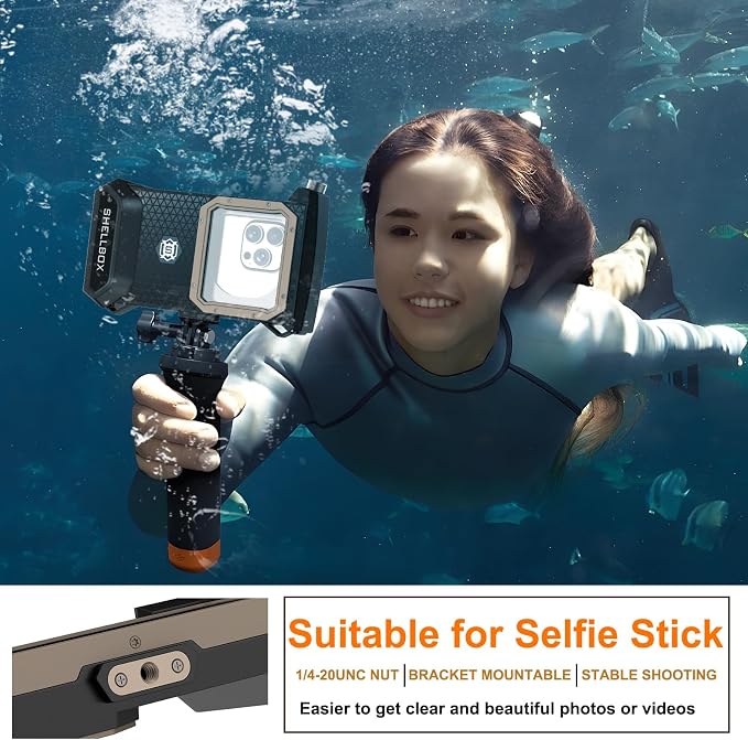 2026 Diving Snorkeling Phone Case for iPhone 17/16/15/14/13/12/11 Pro Max/XS/X Samsung Galaxy S26/S25/S24 Professional Scuba Dive Waterproof Underwater Photo Video Cover (5TH Gen, Black-)