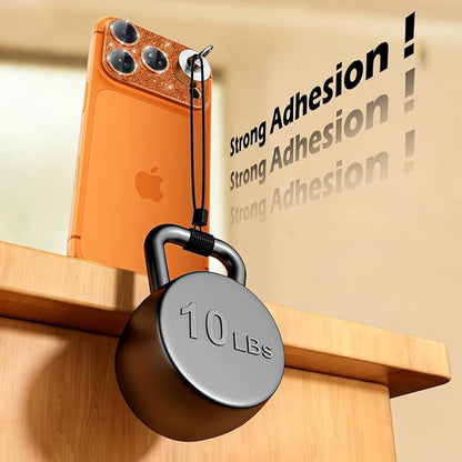 imluckies Compatible with iPhone 17 Pro Max Camera Lens Protector Bling, Ultra HD Tempered Glass Shiny Diamond Camera Plate Sparkle Screen Protection, 9H Anti-Scratch & Easy Install, Glitter Orange