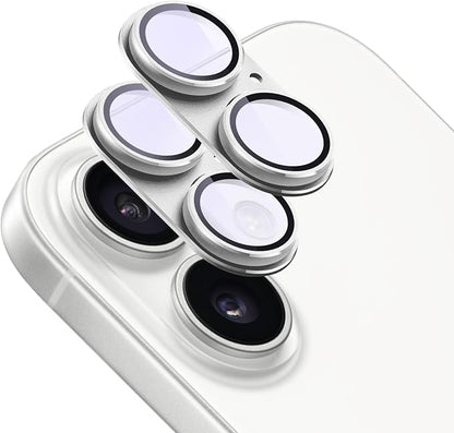 2 Pack Camera Lens Protector for iPhone 17,[Not Easy to Breakn ] AR Tempered Glass Strong Adsorption Metal Camera Cover Screen-Silvery
