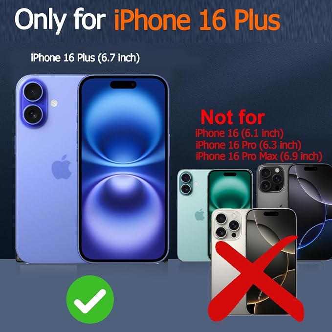 Battery Case for iPhone 16 Plus, Enhanced 12000mAh Portable Protective Wireless Charging Case Support Carplay Compatible with iPhone 16 Plus (6.7 inch) Rechargeable Battery Charger (Black)