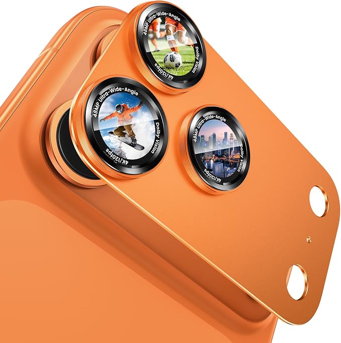 Goton Compatible for iPhone 17 Pro Camera Lens Protector, 1-Pack Aluminum Alloy Metal Cover with HD Tempered Glass, Pro Camera Style, Shatter-Resistant, Scratch-Proof, Case Friendly