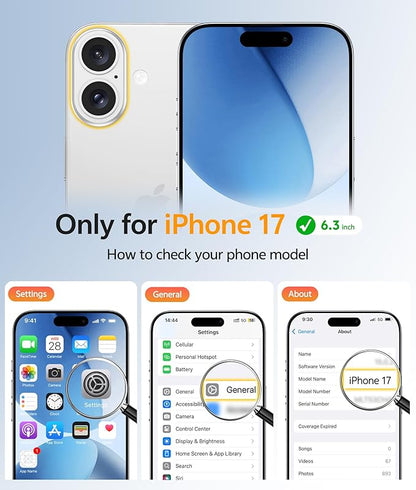 FNTCASE for iPhone 17 Case: [Compatible with Magsafe] Translucent Matte Cases with [Full Camera Protection] [Screen Protector] Military Grade Shockproof Protective Phone Cover - Light Blue