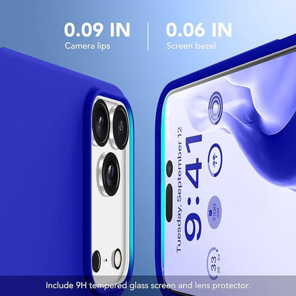GONEZ Magnetic for iPhone 17 Pro Max Case, Compatible with MagSafe, [Screen Protector + Camera Lens Protector], Liquid Silicone Anti-Scratch Shockproof Protective Phone Case 6.9 inch, Cobalt Blue