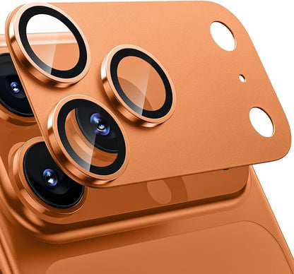 SAHARA - Ultra-Strong Camera Lens Protector for iPhone 17 Pro (2-Pack), Strong Titanium, HD Clear, Anti-Fingerprint, Easy Install, Cosmic Orange, (ZD00188)