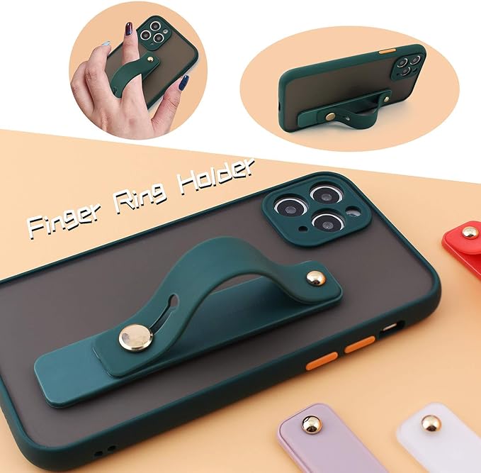 Removable and Reusable Cell Phone Grip Strap, Yetaida Telescopic Finger Kickstand Bracket Universal Silicone Phone Holder Stand and Portable Finger Loop for Most Smartphones Case (Lilac)
