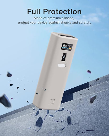 Case Cover for CUKTECH 10 Power Bank 10000mAh, Full-Body Protective Cover for CUKTECH NO.10 Power Bank,Drop-Proof,Scratch-Proof,Shock-Proof,Grey