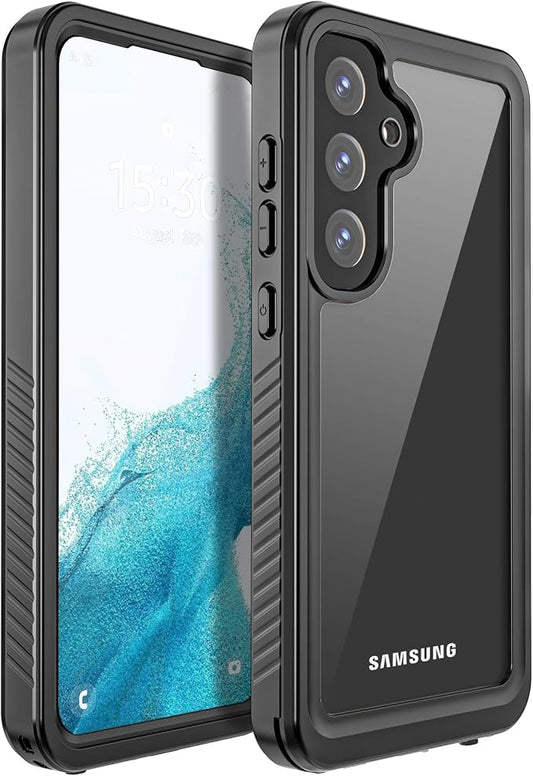 for Samsung Galaxy S22 Case, IP68 Waterproof Dustproof Case, [Built-in Screen Protector] Full Body Heavy Duty Rugged Phone Cover for Galaxy S22 6.1 Inch Black