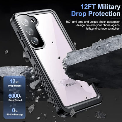 Temdan for Samsung Galaxy S23 Case,Waterproof Built-in Lens & Screen Protector[Full Body Shockproof][12 FT Military Drop Proof][Dustproof][IP68 Underwater] Case for Galaxy S23 5G-Purple