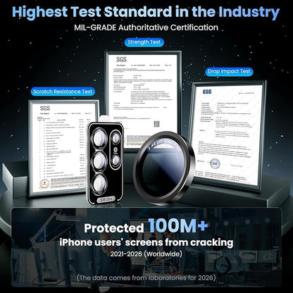 Uyiton for Samsung Galaxy S26 Ultra Camera Lens Protector - [Case-Friendly][Not Easy to Break][Ultra-Thin] Military-Grade Tempered Glass with Aluminum Metal Rear Camera Screen Cover - Black