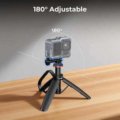 SMALLRIG Portable Action Camera Tripod in Carabiner Shape, 6.5-13.6in Extendable Selfie Stick, Mini Table Tripod for GoPro Hero 13/12/11, for DJI Osmo Action 5 pro/4/3, for Insta360 Ace Pro 2-5568