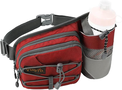 Waist Pack with Water Bottle Holder for Running Walking Hiking Fanny Pack Hydration Belt