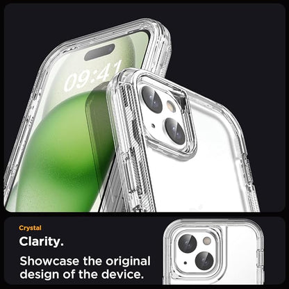 AICase for iPhone 15 Case Clear 3 in 1 Heavy Duty Drop Protection Full Body Rugged Shockproof/Dust Proof 3-Layer Military Protective Tough Durable Cover for iPhone 15 6.1"_1