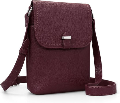 befen Genuine Leather Small Crossbody Bags for Women, Womens Cell Phone Purses Cross body Bag Purse with RFID Card Slots