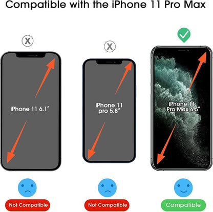 amFilm 2 Pack OneTouch Glass Screen Protector for iPhone 11 Pro Max (6.5") with Easy Installation Kit
