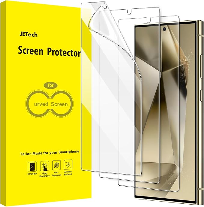 JETech Screen Protector for Samsung Galaxy S24 Ultra, 3-Pack | Self-Healing TPU Film, HD Clear, Anti-Scratch Protection, Bubble-Free Installation
