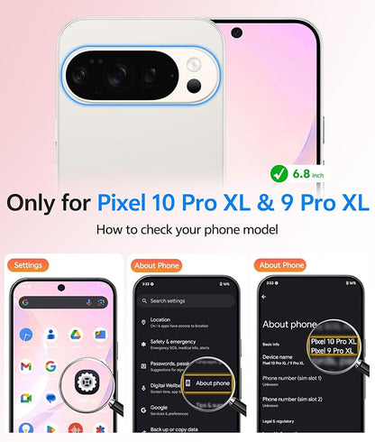 FNTCASE for Google Pixel 10 Pro XL Case: for Pixel 9 Pro XL Case [Fit for Magsafe] Translucent Matte [with Screen Protector] Military Grade Shockproof Protective Magnetic Phone Cover (6.8inch - Pink)