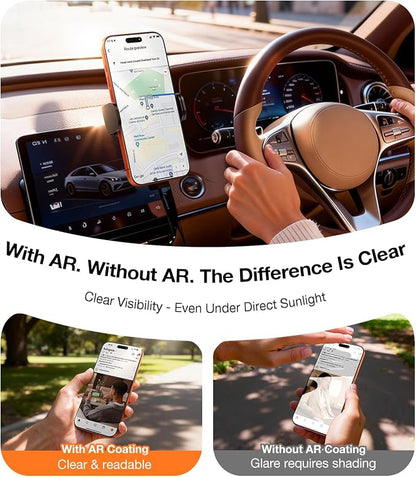 UltraGlass TOP 9H+ OptiArmor for iPhone 17 Pro Screen Protector [NO.1 Anti-Reflection & Military Grade Shatterproof] Anti Glare Screen Protector 17 Pro Tempered Glass Longest Durable AR, 2 Pack