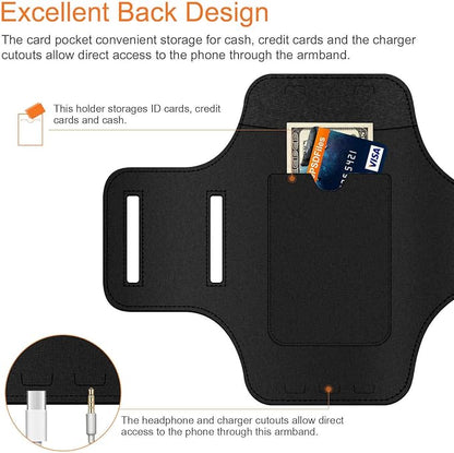Galaxy S25 S24 Ultra Armband, JEMACHE Gym Workouts Running Phone Arm Band for Samsung Galaxy S22/S23/S24/S25 Ultra Fits Otterbox Defender Case