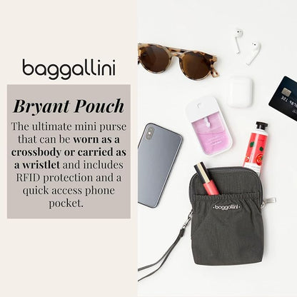 Baggallini Bryant Pouch Small Crossbody Bag for Women - Phone Purse with Crossbody Strap - Lightweight Crossbody Pouch