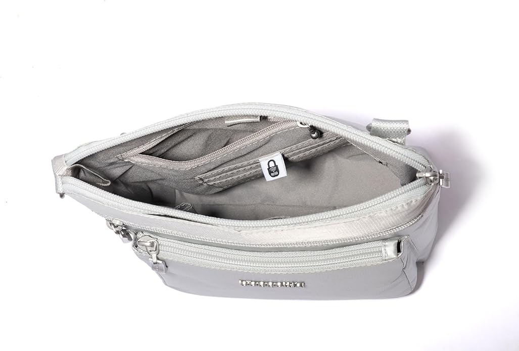 Baggallini Modern Pocket Crossbody Bag for Women, 8.5"x8.5" Handbag Purse with RFID, Lightweight Water-Resistant
