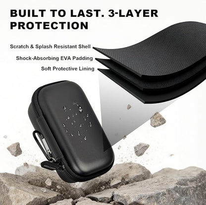 ANKHOH Power Bank Case Compatible with Anker Nano Portable Charger | 45W 10000mAh, Travel Storage Bag,with Carabiner Clip, Mesh Pocket & 2 Elastic Straps, Scratch-Resistant, Splash-Resistant