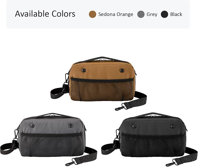 Travel Organizer Pouch Electronic Accessories Carry Case Waterproof Double Layers All-in-One for Cord, Phone, Airpods, USB Flash Drive for Men Women, Portable Charger Organizer (Sedona Orange)