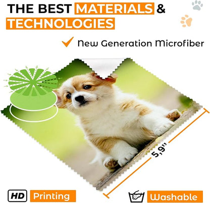 Microfiber Cleaning Cloth for Glasses - Eyeglass Cleaning Cloth - Lens Cleaning Cloth - Microfiber Glasses Cleaning Cloth for Phone, Screens, Camera Lens Cleaner - 6 pcs