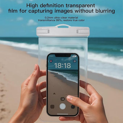 1/2 Pack Waterproof Phone Pouch Compatible with iPhone 17 16 15 Pro Max & Galaxy S24+/S23 7in Waterproof Phone Case with Lanyard,IPX8 Beach Travel Must Haves,Beach Essentials,Light Grey,1 Pack