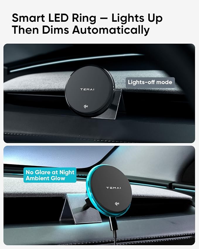 Car Mount Charger, 15W MagSafe Wireless Car Charger & Phone Holder for Tesla Model 3 2024+(Highland)- Strongest Magnetic Fast Charging Accessories Slideable Air Vent Mount with Silicone Pads