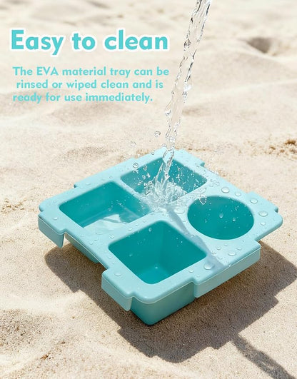 Top Cup Phone Holder Tray Storage Lid for Stanley Compatible with Bogg Bag XL Cover, Cup Organizer Holder Waterproof Silicone Multifunctional Storage Box for Outdoor Beath Camping Travel (Green, L)