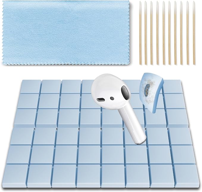 Cleaning Putty, Phone Cleaning Kit, Remove Ear Wax& Dirt& Gunk from Device's Small Crevices, for AirPod Cleaner Kit for Airpods Charging Case/Headphones/Phone/Electronics(Blue)