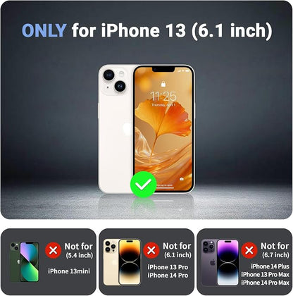 jaroco Magnetic for iPhone 13 Case, [Compatible with MagSafe][Military Grade Drop Protection][Heavy Duty Protection][Non-Slip][Shockproof] 2-Layer Durable Bumper Phone Case 6.1''-Brown