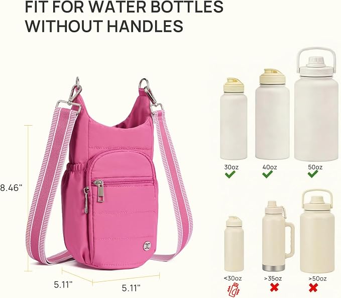 Telena Water Bottle Holder with Strap RFID Crossbody Bags for Women for Walking, Hiking, Cycling