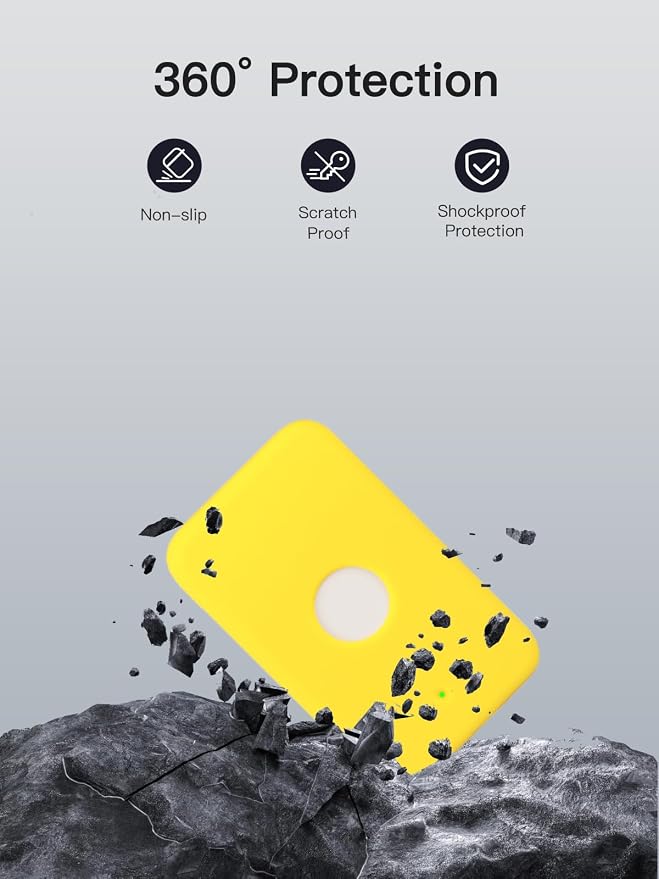 Case for Apple iPhone Air MagSafe Battery,Soft Skin Silicone Full Protective Case-Yellow