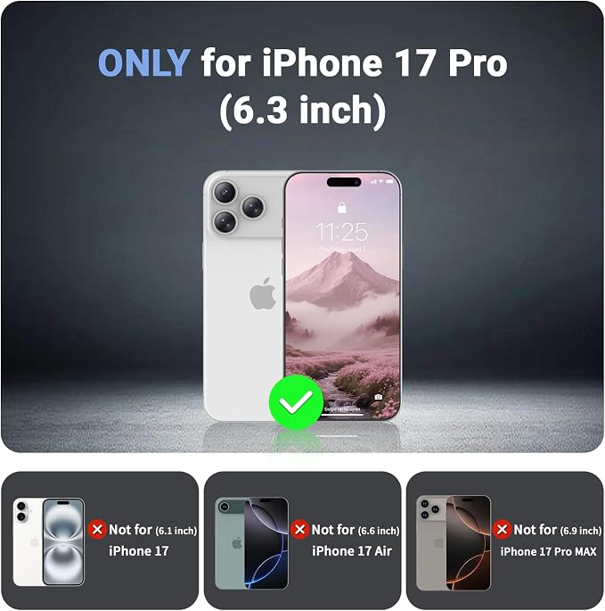 jaroco Magnetic for iPhone 17 Pro Case, [Compatible with MagSafe][Military Grade Drop Protection][Heavy Duty Protection][Non-Slip][Shockproof] 2-Layer Durable Bumper Phone Casee 6.3''-Pink