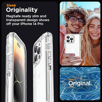 AICase for iPhone 14 Pro Case Clear 3 in 1 Heavy Duty Drop Protection Full Body Rugged Shockproof/Dust Proof 3-Layer Military Protective Tough Durable Cover for iPhone 14 Pro 6.1"_1
