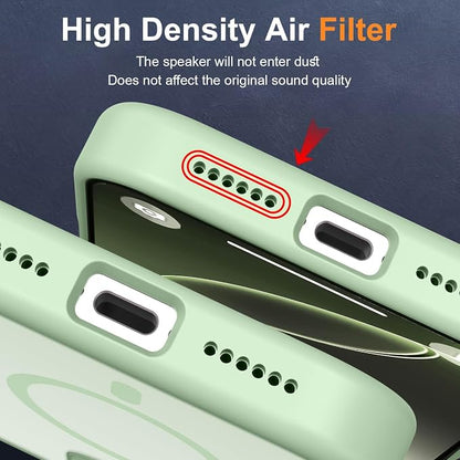 MOCCA Strong Magnetic for iPhone 16 Pro Phone Case, [Compatible with Magsafe][16FT Mil-Grade Drop Protection] Slim Thin Translucent Matte Protective Cover Case for iPhone 16 Pro Case, Light Green