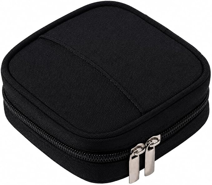 Mini Travel Carry Storage Case, Portable Charger Case Organizer, Small Pouch Compatible with MacBook Power Adapter, Tech Bag for Laptop Accessories Cables, Cords, USB Drives, Power Bank, Earphones