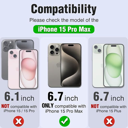 Nillkin for iPhone 15 Pro Max Case Silicone[Compatible with MagSafe][Innovation Metal Camera Invisible Stand] Military Grade Protection Shockproof Phone Case for iPhone 15 Pro Max 6.7'' Green
