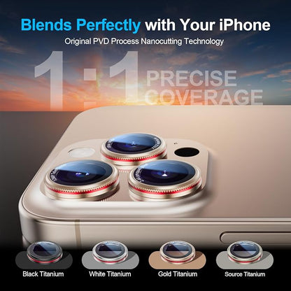 X-it 2-Pack Camera Lens Protector for iPhone 16/15/14 Pro Max&16/15/14 Pro, [Shatterproof & Impact Resistant] 9H High-Alumina Tempered Glass, Anti-Scratch, Dustproof, Strong Adsorption, Case Friendly, Ultra HD Clear