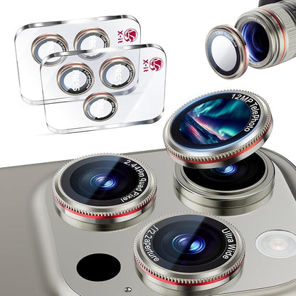 X-it 2-Pack Camera Lens Protector for iPhone 16/15/14 Pro Max&16/15/14 Pro, [Shatterproof & Impact Resistant] 9H High-Alumina Tempered Glass, Anti-Scratch, Dustproof, Strong Adsorption, Case Friendly, Ultra HD Clear
