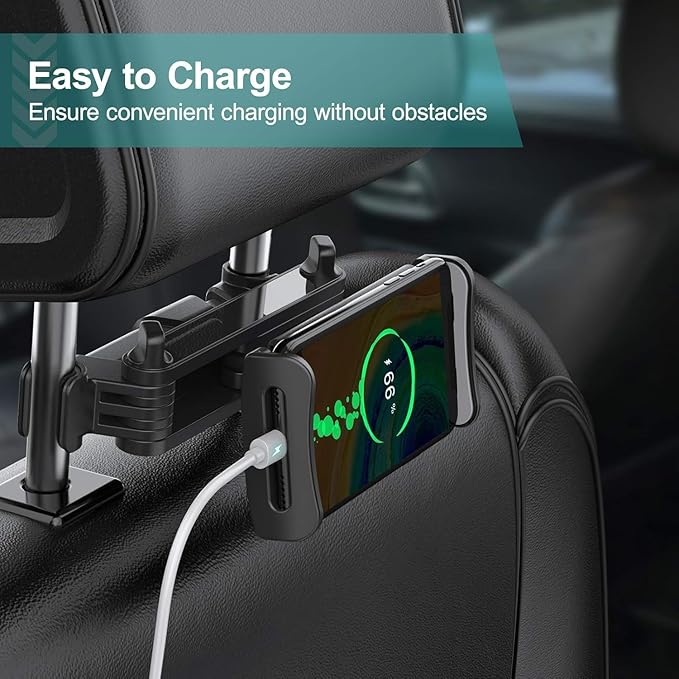 Car Headrest Mount, Tablet Headrest Holder, Car Backseat Seat Mount Holder Universal 360° Rotating Adjustable for 6"-10.5" Tablet iPad iPad Air iPad mini,Samsung Galaxy