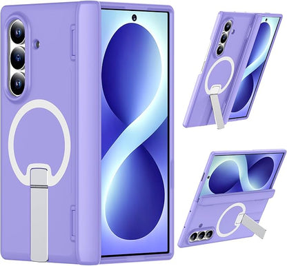 For Samsung Galaxy Z Fold 8 Ultra Case with Kickstand & Screen Protector | MagSafe-Compatible,Military Grade Drop Tested Non-Slip Slim Shockproof Case for Samsung Galaxy Z Fold 8 Ultra-Lilac Purple