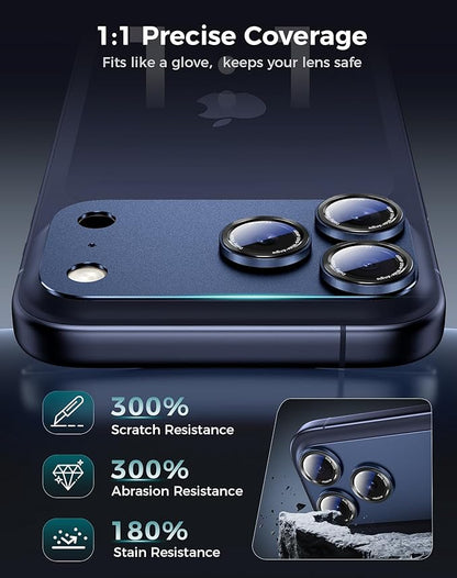 Goton Compatible for iPhone 17 Pro Max Camera Lens Protector, 1-Pack Aluminum Alloy Metal Cover with HD Tempered Glass, Pro Camera Style, Shatter-Resistant, Scratch-Proof, Case Friendly