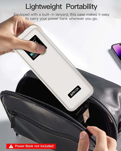 Case Cover for Anker Prime Power Bank 27,650mAh 250W, Full-Body Protective Cover for Anker Prime Power Bank,Drop-Proof,Scratch-Proof,Shock-Proof,White